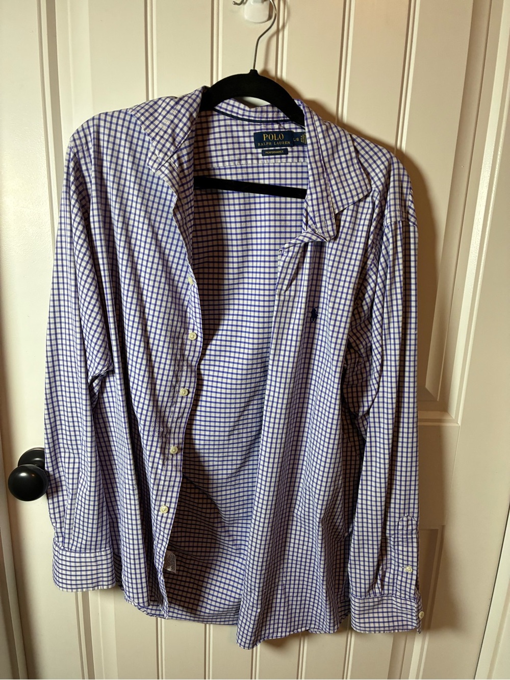 Ralph Lauren Blue & White Gingham Button-Up Shirt